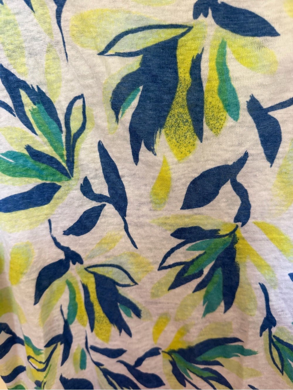 Cynthia Rowley Women’s 100% Linen Botanical Print Short Sleeve Top - Picture 4 of 8